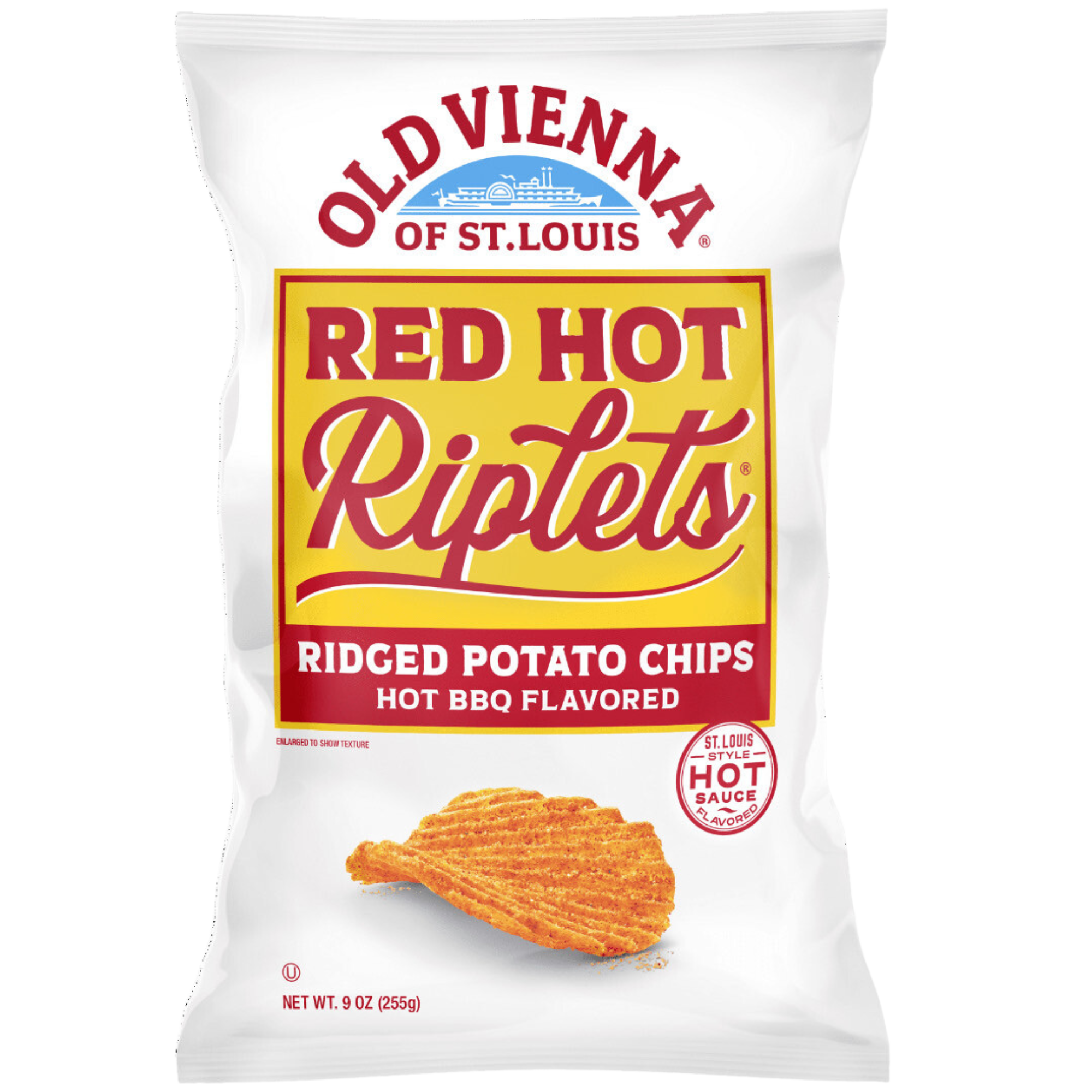 Old Vienna of St. Louis Red Hot Riplets Hot BBQ Chips