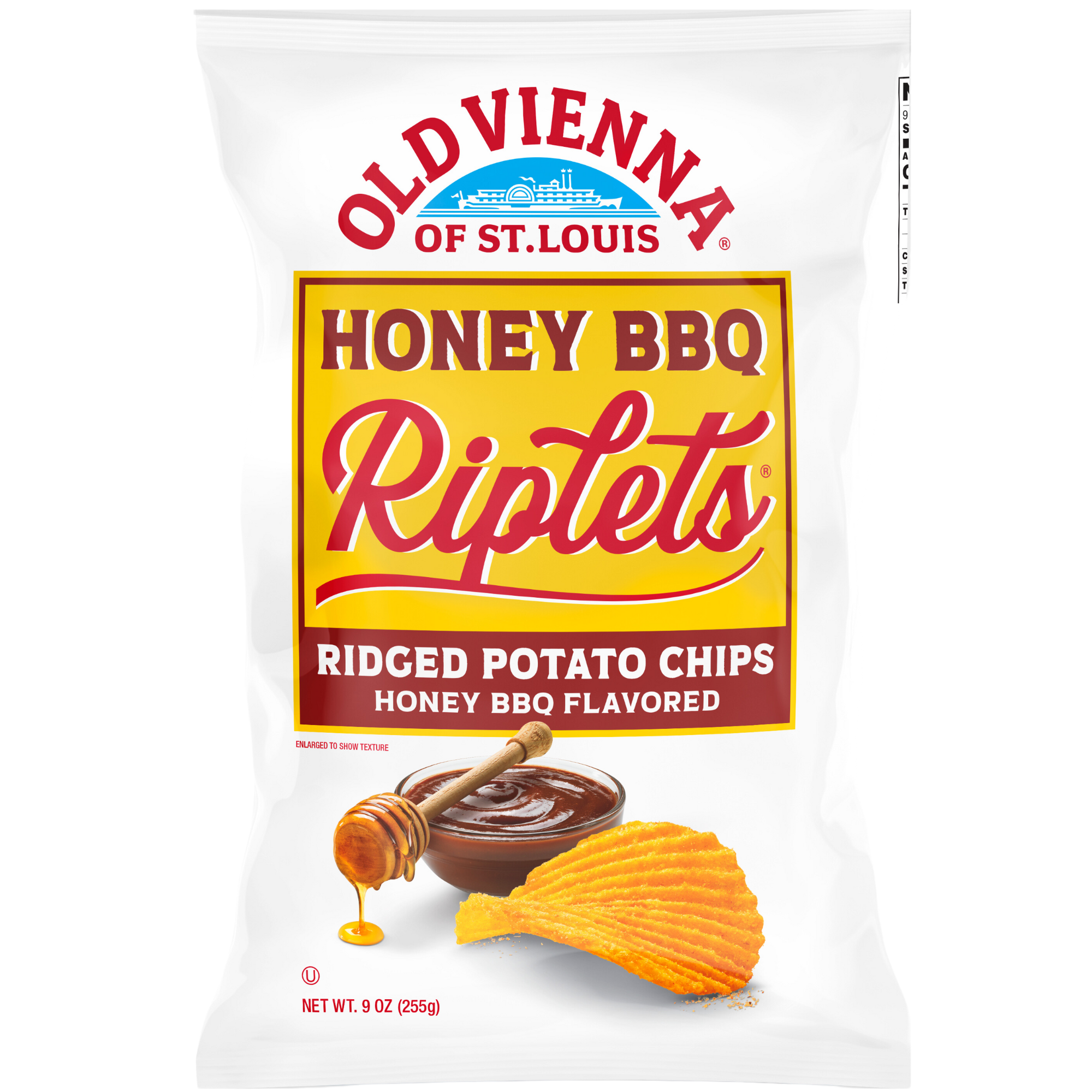 Old Vienna of St. Louis Honey BBQ Flavored Riplets Ridged Potato Chips - PARENT