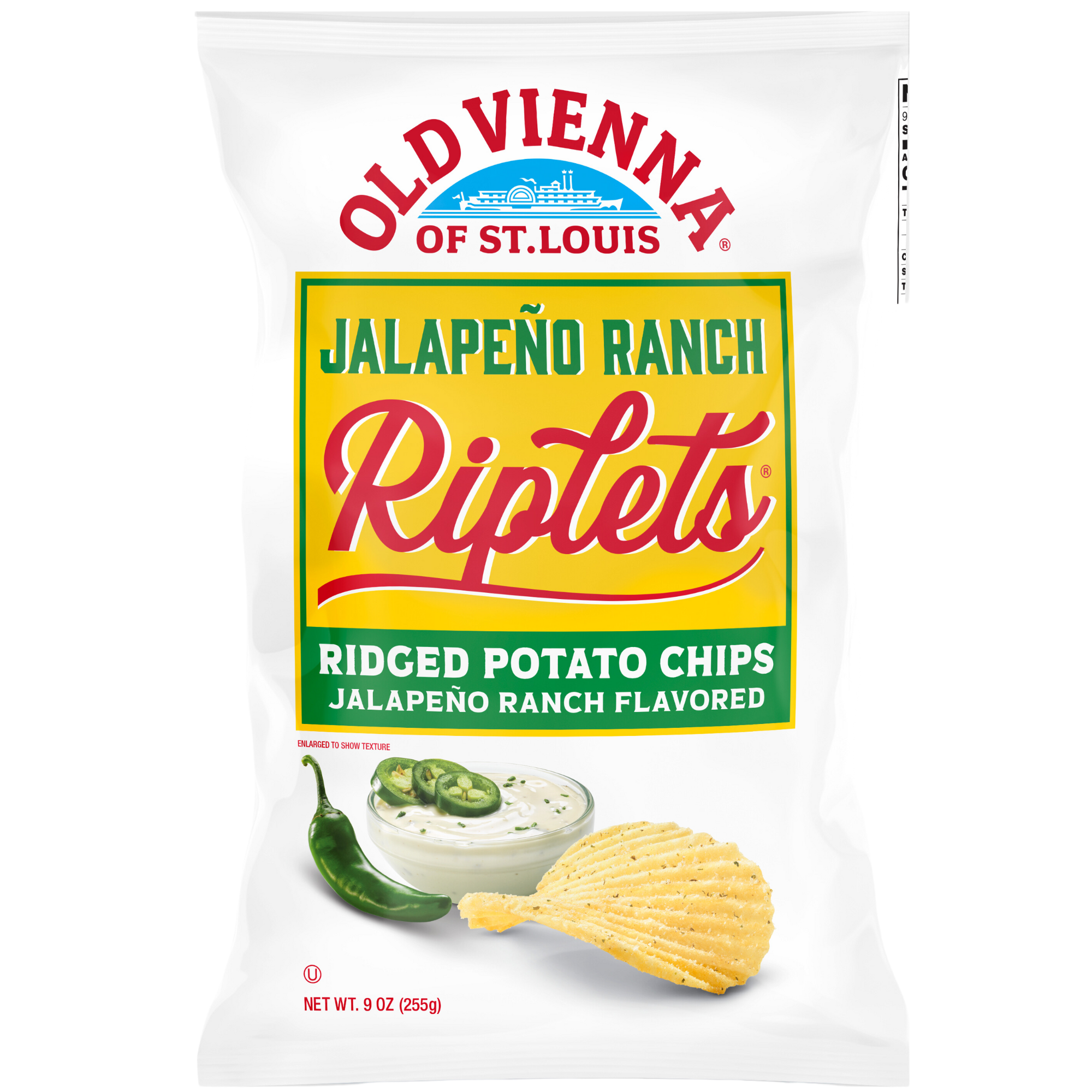 Old Vienna of St. Louis Jalapeno Ranch Riplets Potato Potato Chips by TranadaCo