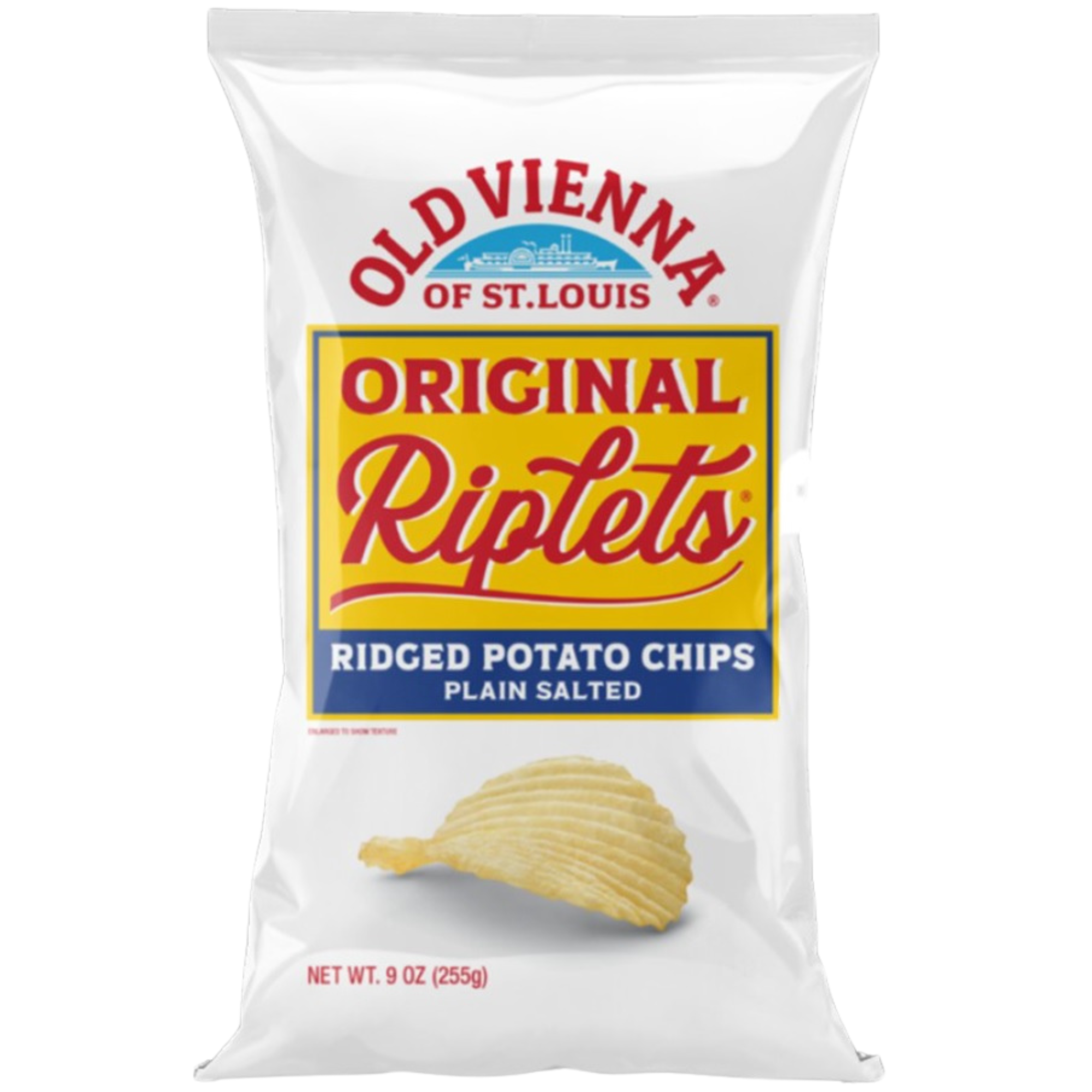 Old Vienna of St. Louis Salted Plain Ridge Riplets Potato Chips by TranadaCo
