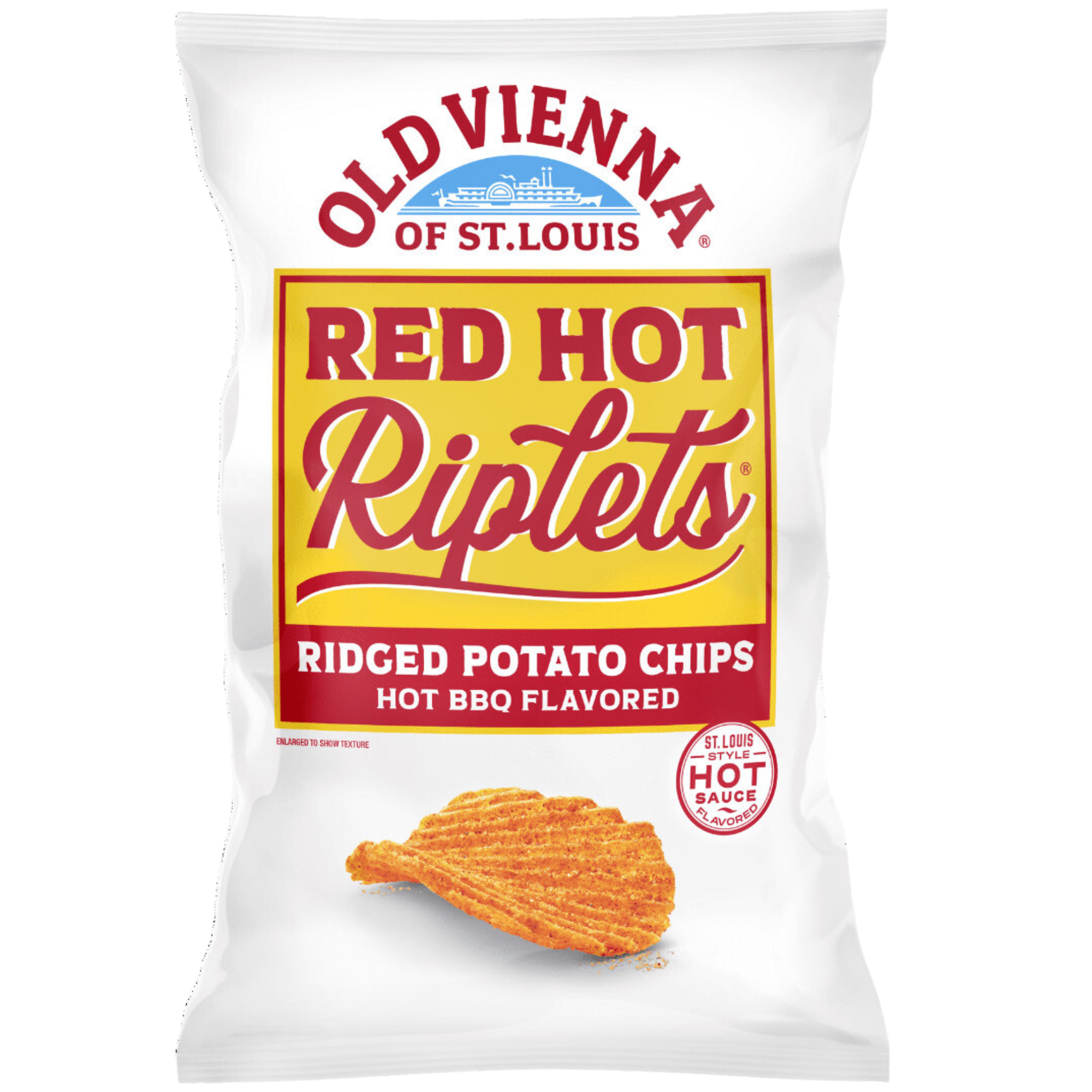 Old Vienna of St. Louis Red Hot Riplets Hot BBQ Chips by TranadaCo